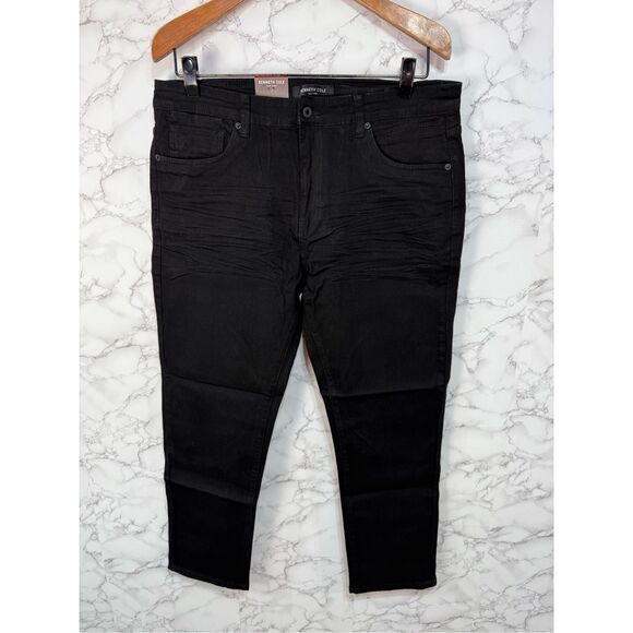 Kenneth Cole Men’s Jeans sz 34X29 Straight Black Denim NEW #G155 - Picture 1 of 12